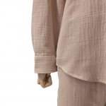 Müslin Takım Umre Kıyafeti Sütlü Kahve